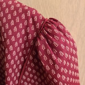 H&M Red Patterned Women's Top